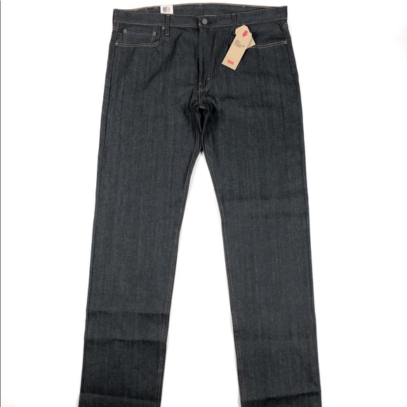 Levis 502 Mens 42x38 Tapered Rigid Envy Dark Jeans - Picture 2 of 10